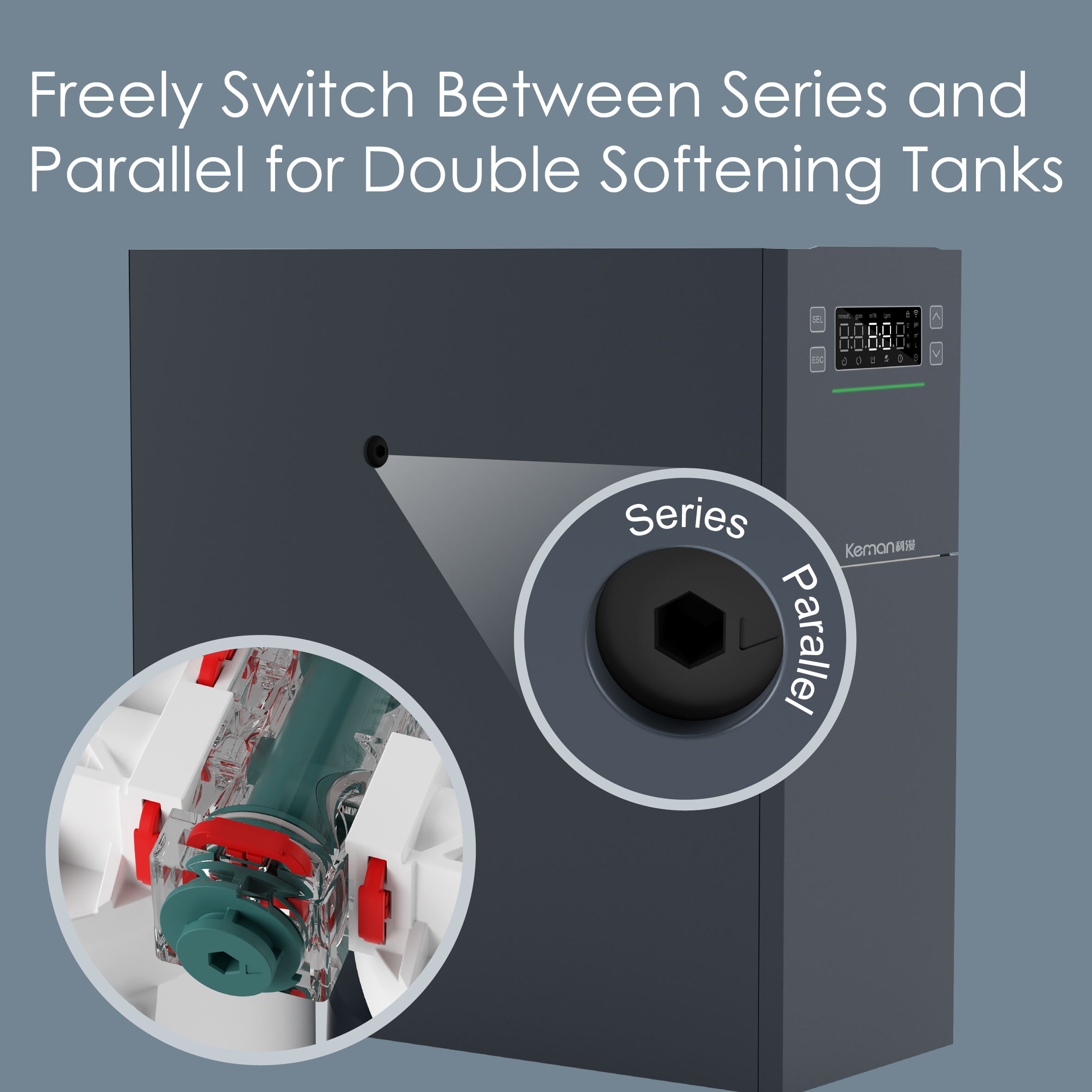 Under-Counter Double-Tank Water Softener