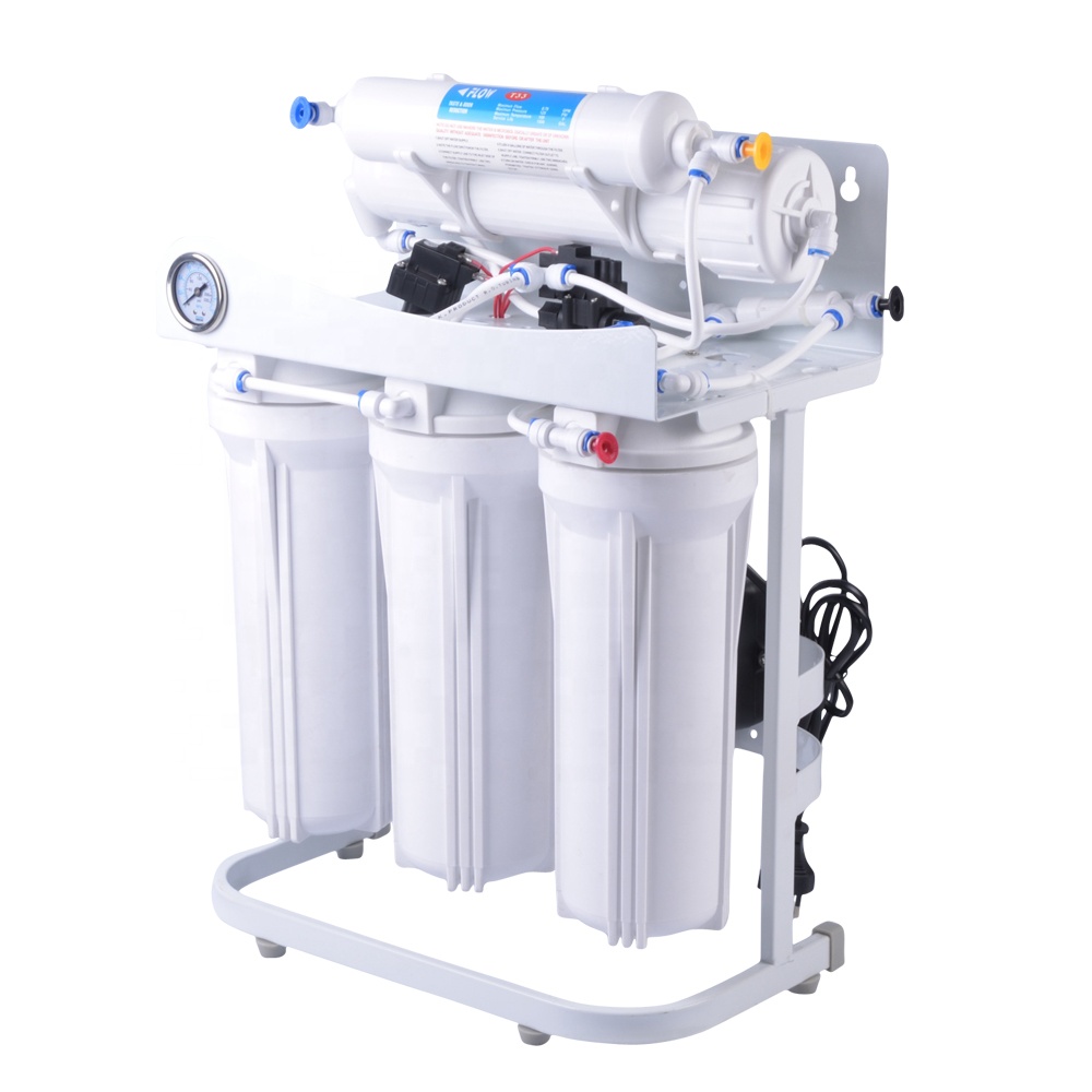 50/75/100GPD Capacity and Plastic shape design Material 7 stage reverse osmosis water filter system